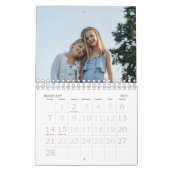 2026 Aangepaste gezelfamiliefoto's Kuststreep Kalender (Feb 2027)
