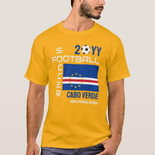 2026 Aangepaste Kaapverdië Voetbal KAAPVERDIË VOET T-shirt