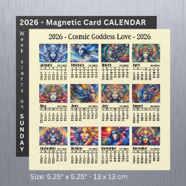 2026 Aangepaste Kosmische Godin Kalender Zondag st