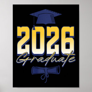 2026 Afgestudeerde Afstudeerhoed Diploma Premium T Poster