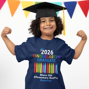 2026 Afgestudeerde Kleuterschool Persoonlijke Blau T-shirt