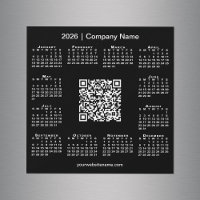 2026 Agenda Aangepaste Zakelijke QR Code Zwarte Ma