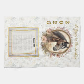 2026 Agenda Handdoek Bloemig Paard en Vlinder (Horizontaal)
