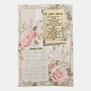 2026 Agenda Handdoek Het Onze Vader Roze Rozen