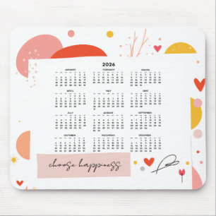 2026 Agenda Kleurrijke Motiverende Muismat