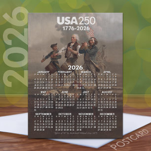 2026 Agenda - Spirit of 76 - Amerika's 250ste verj Briefkaart