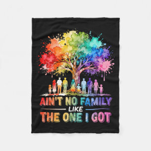 2026 Aint Family Like The One I Got Vakantie Crew Fleece Deken