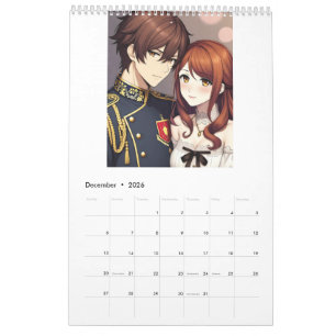 2026 Anime-agenda (Afbeeldingen gemaakt door Grok) Kalender