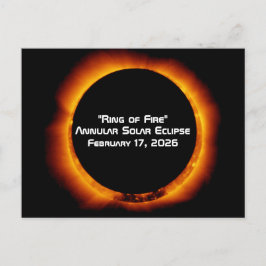 2026 Annular Ring of Fire Solar Eclipse Briefkaart