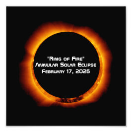 2026 Annular Ring of Fire Solar Eclipse Foto Afdruk