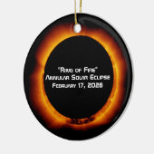 2026 Annular Ring of Fire Solar Eclipse Keramisch Ornament (Links)