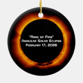 2026 Annular Ring of Fire Solar Eclipse Keramisch Ornament (Achterkant)