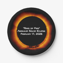 2026 Annular Ring of Fire Solar Eclipse Papieren Bordje