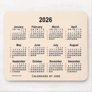 2026 Antiek-witte agenda van 52 weken door Janz Muismat