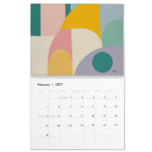 2026 Art moderne minimaliste Calendrier mural 12 m (Feb 2027)