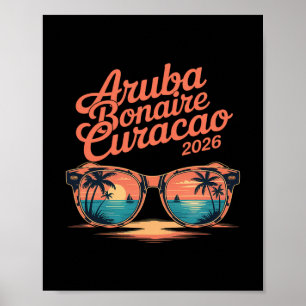 2026 Aru Bonaire Curacao Familievakantie Vrienden Poster