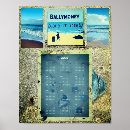 2026 Ballymoney Beach Wall Calendar Poster (Voorkant)