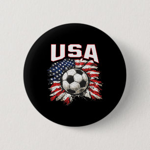 2026 Beker Vlag Voetbal Trots Pret Familie VS  Ronde Button 5,7 Cm