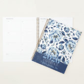 2026 Blauwe Aquarel Bloemige Start van Iets Niews Planner (Display)