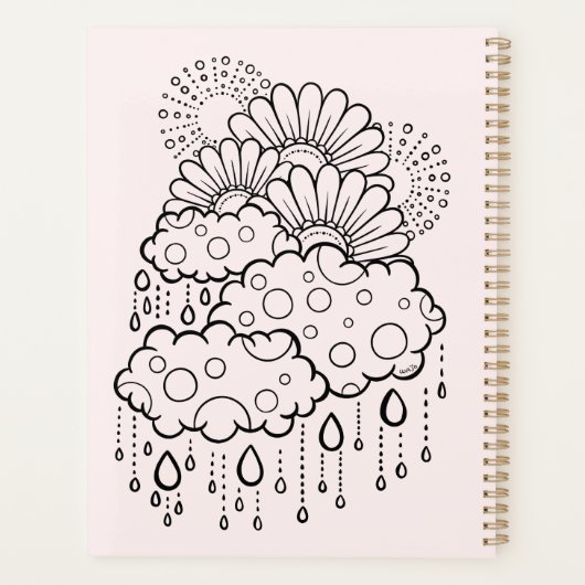2026 Blooming After the Rain - B & W Line Art (Dos)