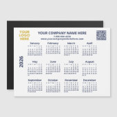 2026 Business Your Logo QR Code Calendrier Magnet (Devant / Derrière)