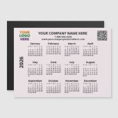 2026 Business Your Logo QR Code Calendrier Magnet (Devant / Derrière)