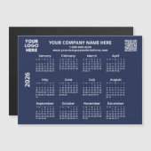 2026 Business Your Logo QR Code Calendrier Magnet (Devant / Derrière)
