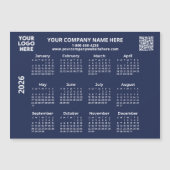 2026 Business Your Logo QR Code Calendrier Magnet (Devant)