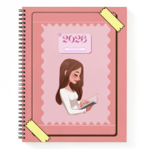 2026 Cahier de Journal Esthétique – Rose Pastel Mi