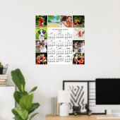2026 Calendar 10 Photo Collage Family Poster (Thuiskantoor)