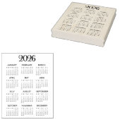 2026 Calendar #1 Four Rows, Three Columns Rubberstempel (Gestempeld)