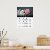2026 Calendar Elegant Script Name Photo Poster (Keuken)