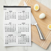 2026 Calendar Elegant Script Name Photo  Theedoek (Quarter Fold)