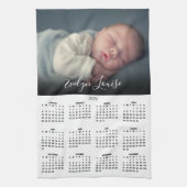 2026 Calendar Elegant Script Name Photo  Theedoek (Verticaal)