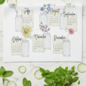 2026 Calendar Kitchen Tea Towel Theedoek (Gevouwen)