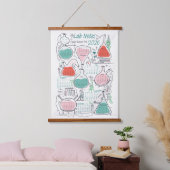2026 Calendar Lab Notes Hangend Wandkleed (Slaapkamer)