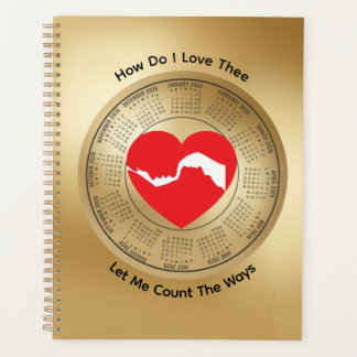 2026 Calendar Lovers' How Do I Love Thee Planner