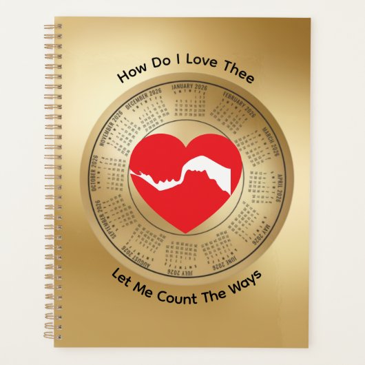 2026 Calendar Lovers' How Do I Love Thee Planner (Devant)