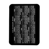 2026 Calendar Magnet Black Magneet (Verticaal)