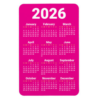 2026 Calendar Magnet | Custom colors Magneet