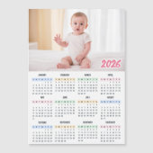 2026 Calendar Modern Custom Photo Magnet (Devant)