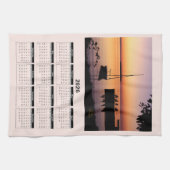 2026 Calendar of a Sunset on Lake with Silhouette  Theedoek (Horizontaal)