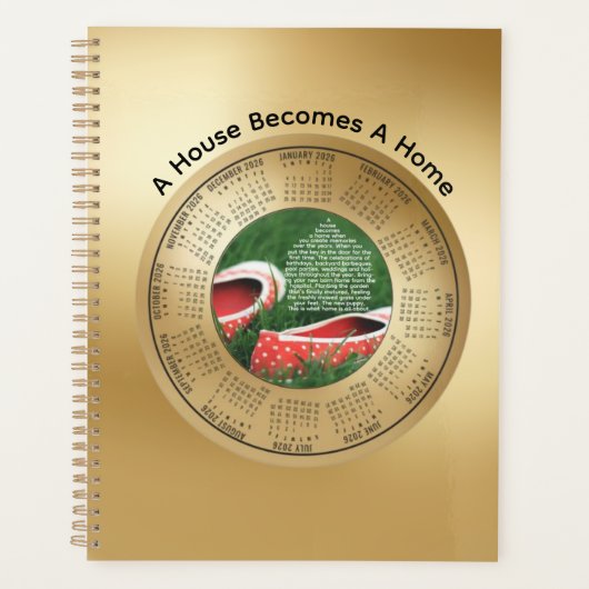 2026 Calendar Planner A House Becomes A Home (Voorkant)