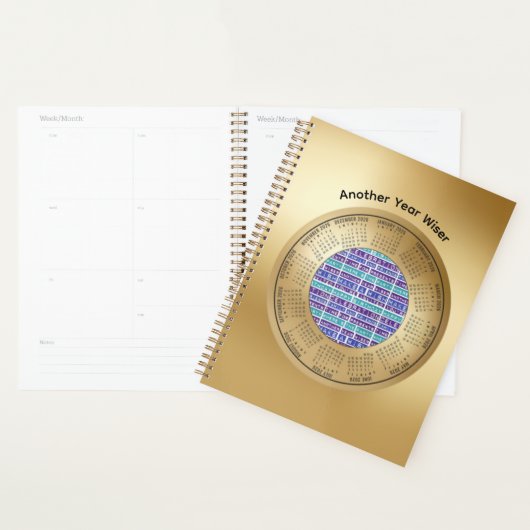 2026 Calendar Planner quote Another Year Wiser (Devant avec enveloppe)