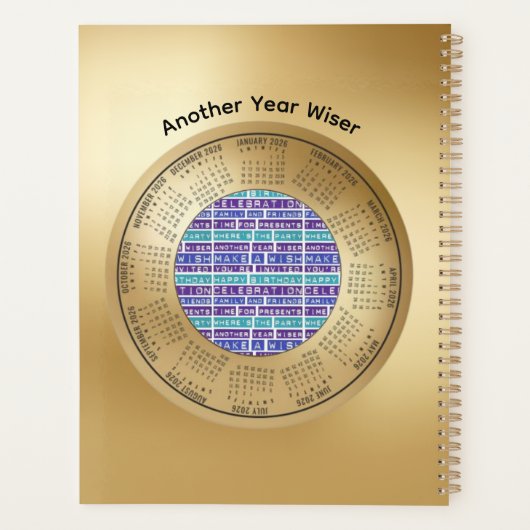 2026 Calendar Planner quote Another Year Wiser (Dos)