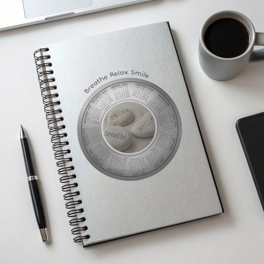2026 Calendar Planner Quote Breathe Smile Relax 