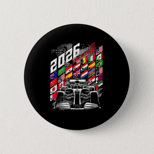 2026 Calendar Racing Circuit Schedule Places  Ronde Button 5,7 Cm (Voorkant)