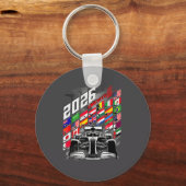 2026 Calendar Racing Circuit Schedule Places  Sleutelhanger (Voorkant)