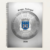 2026 Calendar Silver Planner Braga Portugal (Devant)