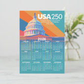 2026 Calendar with USA 250 Capital America Card (Staand voorkant)